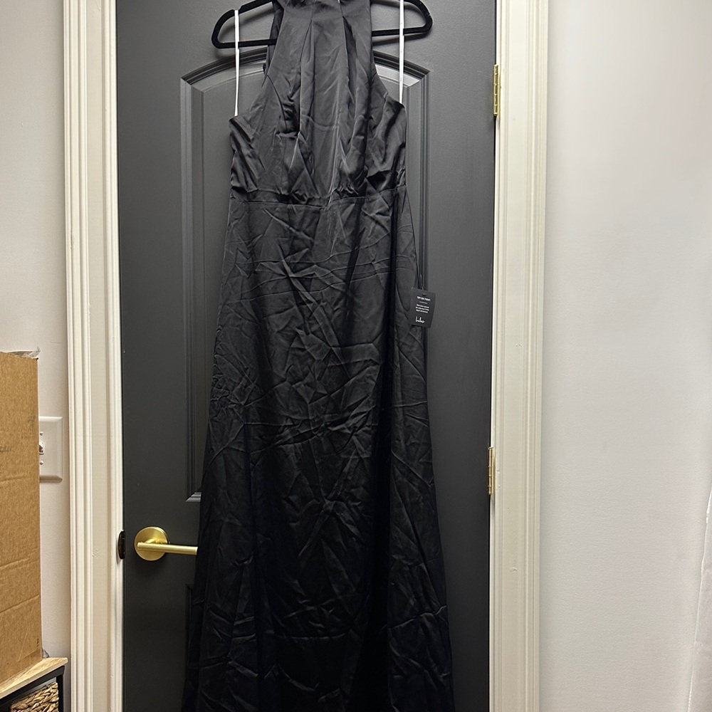Lulu's Black Halter Maxi Dress